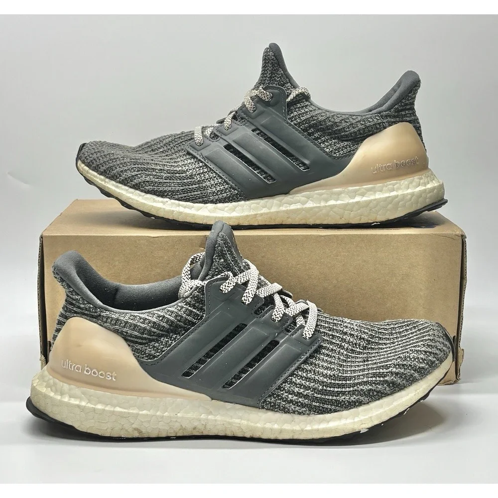 Adidas Ultra‎ Boost BB6151 Grey Black Primeknit Men's Size 9.5 US / 8 UK / 42 EU